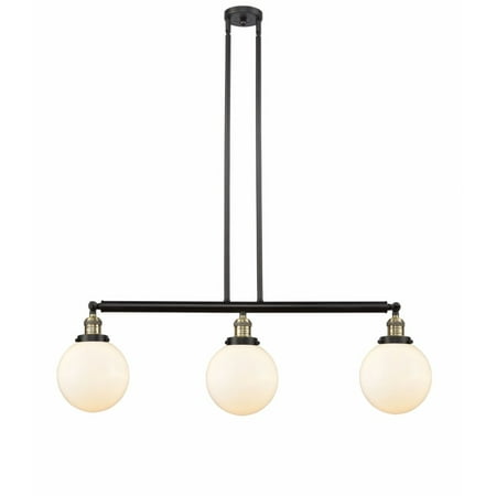 

Innovations 213-BAB-G201-8-LED Large Beacon 3 Light Island Light part of the Franklin Restoration Collection Black Antique Brass