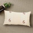 thumbnail image 4 of Btomtd 19.6x11.8 in Floral Embroidered Pillow Cover Rose Pattern Decorative Pillowcase for Sofa Beds Head Cushion Cover Pillow Case, C, 4 of 6