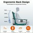 thumbnail image 4 of KingCamp Folding Camping Chair, Heavy Duty Camping Chair with Carry Bag, Oversized Lawn Chairs, Support 300 lbs Green, 4 of 12