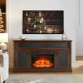 thumbnail image 3 of Embossed Pattern 23" Fireplace Insert, Space-Saving TV Stand Media Console for Living Room & Bedroom 58"W Realistic Fireplace Charm & Spacious Storage, 3 of 12