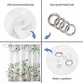 thumbnail image 3 of Sage Green Ocean Shower Curtain Set - Small 36" x 72" Washable Bathtub Curtain with 12 Hooks, Coastal Eucalyptus Starfish Shell Waterproof Fabric Stall Shower Curtains for Bathroom/Bathtub Décor, 3 of 6