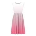 thumbnail image 5 of THDHVS Maxi Dresses for Women 2025,Women's Casual Dresses,Fashion Women's Casual Print Short Sleeve Round Neck Pocket Dress Pink S, 5 of 6