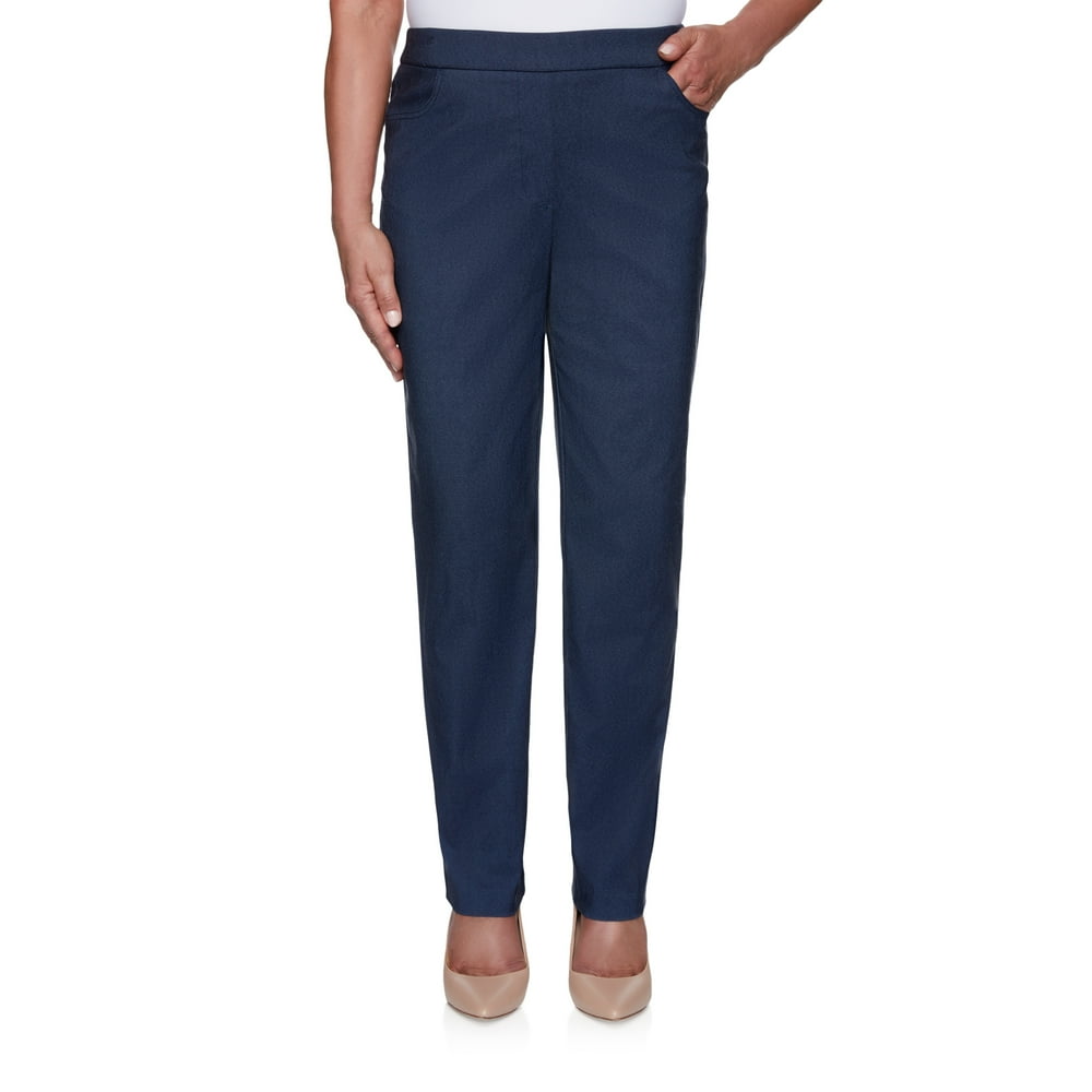 Alfred Dunner - Alfred Dunner Womens Essential Millennium Slim Fit Comfort Stretch Tummy Control