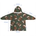 thumbnail image 7 of Football Pattern Blanket Hoodies for Kids 6-13YR Oversize Wearable Blanket Hoodies for Boys Girls Teens, 7 of 7