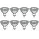 thumbnail image 1 of 8-Pack 35w 12v Dimmable MR16 Gu5.3 Halogen Bulbs, 400 Lumens, 2800k Warm White, Glass Cover, 1 of 5