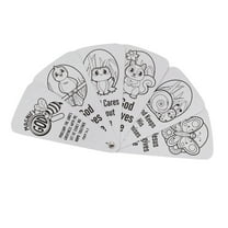 Fun Express 3" x 6" Color Your Own Zoom In VBS Fan - 12 Pc.