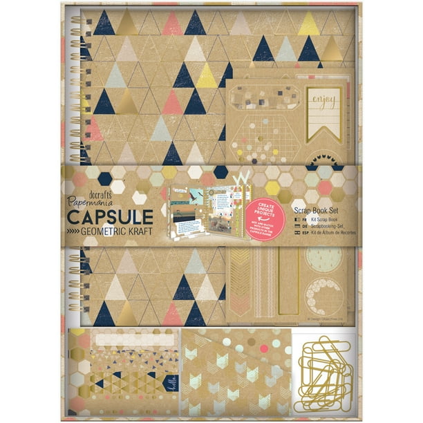 Papermania Geometric Kraft Spiral Scrapbook Kit