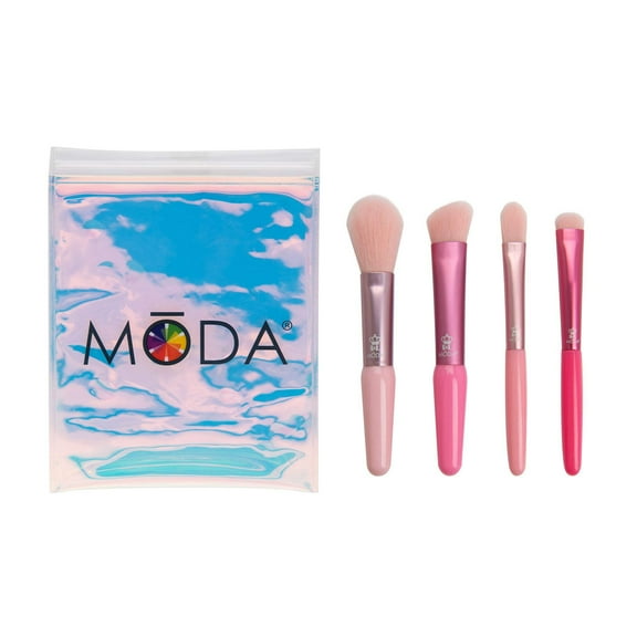 Moda Brush Mini Face Pink 5pc Travel Size Makeup Brush Kit