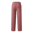 thumbnail image 3 of ADSSDQ Men's Baggy Sweatpants Wide Leg Lounge Cotton Sweat Pants with Pockets Open Bottom Joggers Athletic Yoga Pants Pink 2XL, 3 of 4