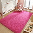 thumbnail image 6 of Noahas Soft Fluffy Area Rug Modern Shaggy Bedroom Rugs for Kids Room Nursery Rug Floor Carpets, 3'x 5',Hot Pink, 6 of 7