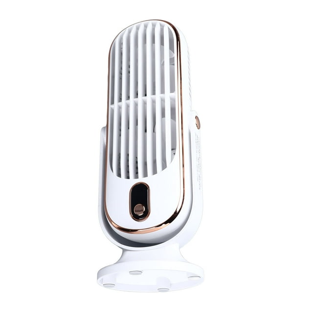 Ventilador de Escritorio, Motor Sin Escobillas USB DE 1800 MAH, Oscilante, Silencioso, 5 Velocidadas, Ventilador de Torre de Escrito Compacto Portátil, Ventilador de Mesa