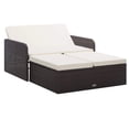 thumbnail image 1 of vidaXL 2 Piece Garden Lounge Set with Cushions Poly Rattan Brown, 1 of 5