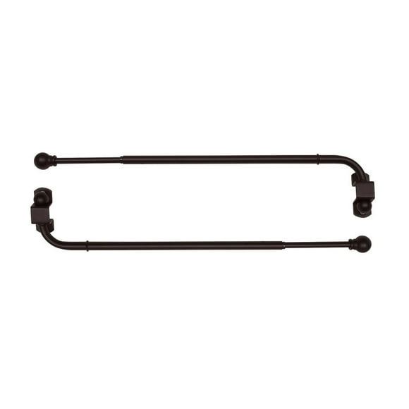 Versailles' Adjustable Ball Finial Swing Arm Rod Set 14in - 24in