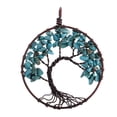 thumbnail image 2 of Colgante de árbol de alambre de cobre joyas de de piedras naturales para collar de cadena de bricolaje Verde Yinane Collar pendiente, 2 of 8