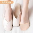 thumbnail image 5 of 4 Pairs Toe Topper Socks for Women, Ball of Foot Cushion Socks Toe Socks Women No Show with Padding, Half Socks with Sponge Cushion for Heels, 5 of 6