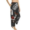 thumbnail image 2 of Sigee Japanese Sushi Hashi Print Women's Soft Pajama Pants - Breathable and Comfortable Lounge Sleep Bottoms with Elastic Waistband and Pockets-Medium, 2 of 9