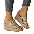 CELIEAN Women Sandals Women's Wedge High Heel Strap New Shoes For