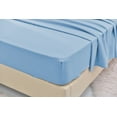 thumbnail image 2 of Full Rayon Made From Bamboo Sheet Set - Softer Than Cotton Full Size - Wrinkle Free - 16" Deep Pockets - 4 Piece - 1 Fitted Sheet, 1 Flat, 2 Pillowcases Full Light Blue, 2 of 3