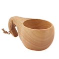 thumbnail image 1 of Nordic Style Wooden Camping Mug Hand Polished Portable Travel Mug with Handle for Coffee Tea Milk, 1 of 4