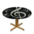 thumbnail image 3 of HAOXIT with , Round Table Cloth Musical Symbols Table Cover for Kitchen Dining Party Picnic 38-42, 3 of 8