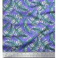thumbnail image 1 of Soimoi Purple Rayon Crepe Fabric Cedar Leaves Print Fabric by the Yard 46 Inch Wide, 1 of 3