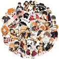 thumbnail image 1 of Pegatinas de Anime de dibujos animados Haikyuu para coche, portátil, teléfono, decoración de papelería, calcomanías de vinilo, pegatina impermeable, juguetes para niños, regalos, 1 of 3