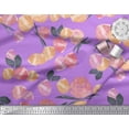 thumbnail image 3 of Soimoi Velvet Fabric Flower & Leaves Watercolor Print Fabric by Yard 58 Inch Wide, 3 of 3