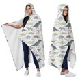 thumbnail image 2 of Wearable Blanket,LightColor Cartoon Dinosaurs Pattern Hooded Wearable Flannel Blanket for Adults & Teens,Winter Poncho Shawl Wrap Cape Cozy Anti-Pill,60"x80", 2 of 3