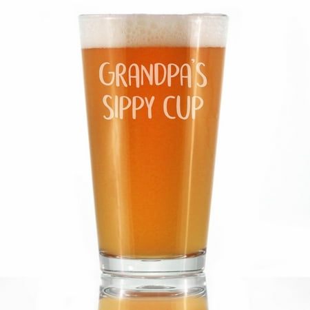 

Grandpa s Sippy Cup - Beer Pint Glass - Funny Grandpa gifts - 16 Ounce