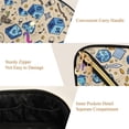 thumbnail image 5 of FORMRS Makeup Bag Travel Cosmetic Organizer for Women Fold Flat Zipper Pouch with Handle, Blue Dice Pattern, 5 of 8