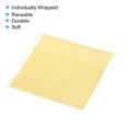 thumbnail image 4 of Uxcell 3.15x3.15" Jewelry Cleaning Cloth, 50Pcs Individually Wrapped Microfiber Polishing Cloth Yellow, 4 of 5