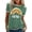 Green, variant on Boho Tops for Women Letters Printing Short Sleeve Tunic Crop Tank Tops for Women,Black,2XL
