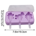 thumbnail image 2 of Dinosaur Silicone Ice Cream Mold With Lid And 6 Pp Sticks, Homemade Diy Ice Pop Maker For Kids, Fun Dino Shaped Bpa Free Reusable Food-Grade Silicone Molds For Easy Freezing And, 2 of 3