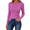 Hot Pink, variant on Dpjklzsn Women's Ribbed Stripe Long Sleeve Top, Crew Neck Knit Casual Shirt