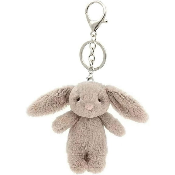 Cute Bunny Plush Keychain for Backpack, 3.5" Inch Mini Rabbit Keychain Purse Charm Pendant Gift for Women