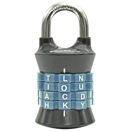 Master Lock Padlock 1535DWD Set Your Own WORD Combination, 1-1/2in (38mm) Wide, Assorted
