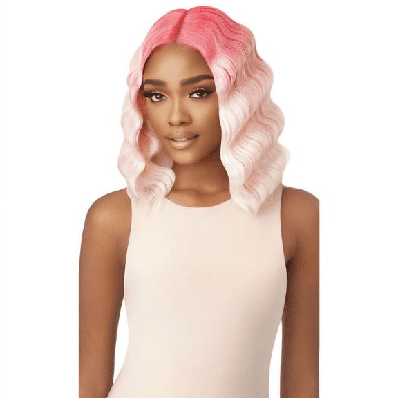 Outre Gemini Color Bomb Lace Front Wig - DR Ruby Pink