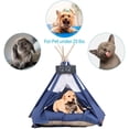 thumbnail image 3 of Tipi para perros y gatos con cojín, tienda de campaña de lujo, caseta de interior para perros y gatos, caseta para gatos con pizarra pequeña, 3 of 5