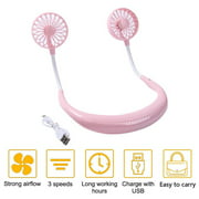 USB Rechargeable Personal Fan Handsfree, Headphone Design Wearable Portable Neckband Mini Fan For Traveling Outdoor Indoor