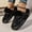 Black, variant on Women's Slippers House Slippers with Plush Lining & Sequin Bedroom Shoes (Black 39)