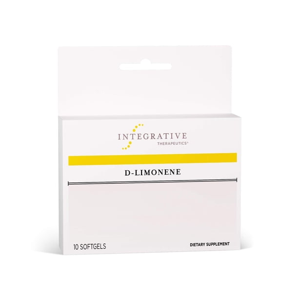 Integrative Therapeutics D-Limonene - Offers Aid for Occasional Heartburn* - Support for Occasional Digestive Discomfort* - Gluten-Free & Dairy-Free - 10 Capsules (10 Servings)