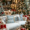 thumbnail image 2 of Christmas Pillow Covers 18x18 Set of 4 for Xmas Decorations Christmas Tree Joy Snow Merry Christmas Throw Pillow Cases Winter Holiday Farmhouse Decor for Home, 2 of 5
