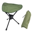 thumbnail image 1 of Taburete de camping, silla de camping compacta, fácil de transportar, ligero, con reposapiés. Verde, 1 of 8