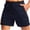 Navy, variant on ZZwxWA Men's Shorts Summer Sports Plus Size Workwear Shorts Male Holiday Beach Elastic Trousers Cozy Style Drawstring Clothing Breathable Quick-Dry Short Pants Casual Printed Pants Trousers