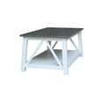 thumbnail image 6 of Surrey Solid Wood Coffee Table with Shelf - White/Heather Gray, 6 of 8
