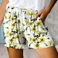thumbnail image 2 of WAYUTE Womens Shorts Drawstring Stylish Prints Elastic Waist Pockets Lightweight Beach Holiday Shorts Casual Soft Comfort Summer Dailywear, 2 of 4