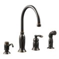 thumbnail image 1 of Design House 525790 Madison Single-Handle Kitchen Faucet with Side Sprayer with Soap Dispenser, Oil Rubbed Bronze, 1 of 5
