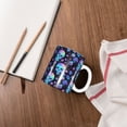 thumbnail image 4 of Yiaed Skull Flower Blue Print Ceramics Coffee,Large Handle Design,Extra Large Tea and Coffee Cup for Office and Home Mugs, 4 of 6