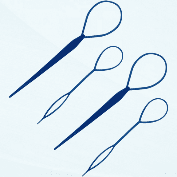 4pcs Topsy Hair Braid Tool Ponytail Holder and Bun Maker Durable Braiding Tool for Women's Fast Hairstyling Fashion Accessories French Twist Hair Plaiting, Blue