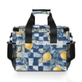 thumbnail image 7 of FORMRS Insulated Cooler Bag 24 Cans Capacity Soft Leakproof Lunch Box with Side Pockets, Retro Plaid Lemon, 7 of 7